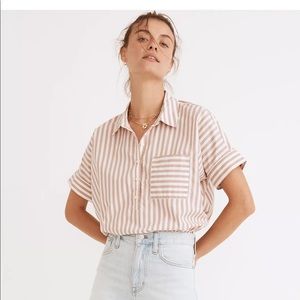 Madewell Courier Mixed Stripe Popover